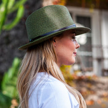Load image into Gallery viewer, Fedora Hat - Army Green