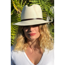 Load image into Gallery viewer, Fedora Hat - Natural White