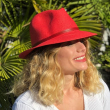 Load image into Gallery viewer, Fedora Hat - Coral Pink