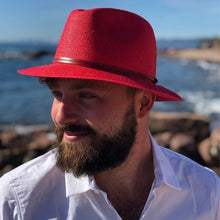 Load image into Gallery viewer, Fedora Hat - Coral Pink