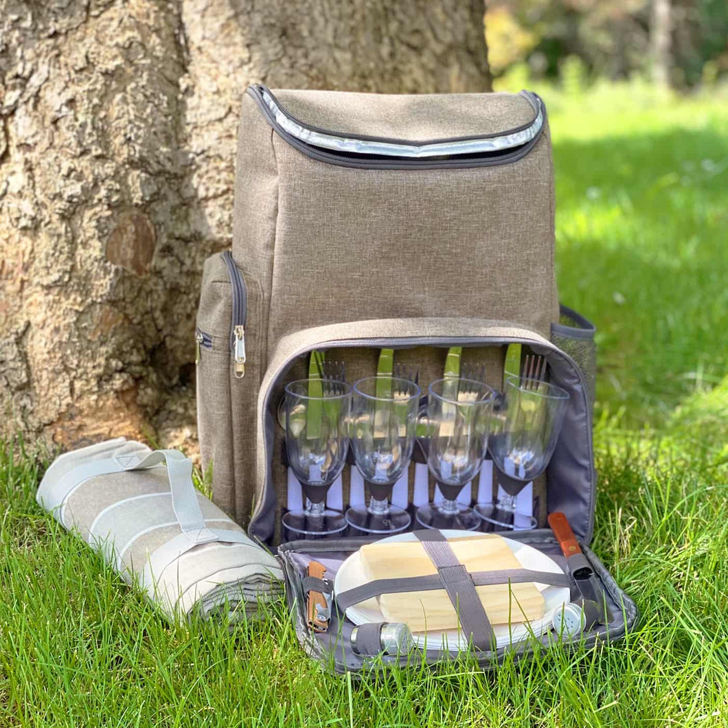 Picnic backpack Escapade Brown - 4 persons