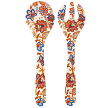 Load image into Gallery viewer, JAIPUR Floral melamine salad servers - 33 cm
